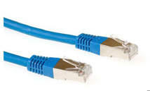 ACT Blue 0.5 meter LSZH SFTP CAT6A patch cable with RJ45 connectors