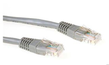 ACT Grey 1 meter U/UTP CAT5E patch cable with RJ45 connectors