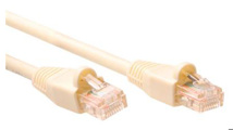 ACT Ivory 0.5 meter U/UTP CAT5E patch cable snagless with RJ45 connectors