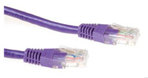 ACT Purple 10 meter U/UTP CAT6A patch cable with RJ45 connectors