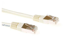 ACT Ivory 0.5 meter F/UTP CAT5E patch cable with RJ45 connectors
