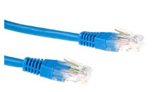 ACT Blue 1 meter LSZH U/UTP CAT6 patch cable with RJ45 connectors