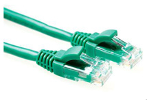 ACT Green 0.5 meter U/UTP CAT5E patch cable component level with RJ45 connectors