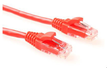 ACT Red 0.5 meter U/UTP CAT6 patch cable component level with RJ45 connectors