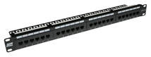 ACT Patchpanel CAT6 unshielded 24 ports with cablemanagement bar