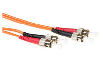 ACT 0.5 meter LSZH Multimode 50/125 OM2 fiber patch cable duplex with ST connectors