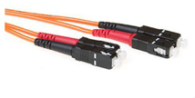 ACT 0.5 meter LSZH Multimode 50/125 OM2 fiber patch cable duplex with SC connectors
