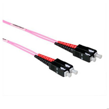ACT 1 meter LSZH Multimode 50/125 OM4 fiber patch cable duplex with SC connectors