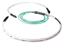 ACT 10 meter Multimode 50/125 OM3 indoor/outdoor cable 8 fibers with LC connectors