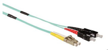 ACT 10 meter Multimode 50/125 OM3 duplex ruggedized fiber cable with LC en SC connectors