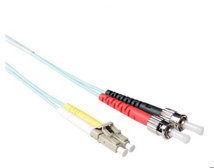 RL7601 ACT 1 meter LSZH Multimode 50/125 OM3 fiber patch cable duplex with LC and ST connectors