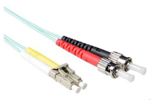 ACT 7 meter LSZH Multimode 50/125 OM3 fiber patch cable duplex with LC and ST connectors
