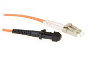 ACT 1 meter LSZH Multimode 62.5/125 OM1 fiber patch cable duplex with MTRJ and LC connectors