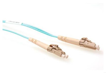 ACT 0.5 meter LSZH Multimode 50/125 OM3 fiber patch cable duplex with LC connectors