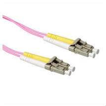 ACT 0.5 meter LSZH Multimode 50/125 OM4 fiber patch cable duplex with LC connectors