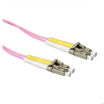 ACT 25 meter LSZH Multimode 50/125 OM4 fiber patch cable duplex with LC connectors