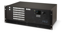 LIGHTWARE MX2-24x24-HDMI20-R: 24 input  and  24 output Full 4K HDMI 2.0 and HDCP 2.2 standalone matrix with redundant power supplies. Uncompressed 4K@60Hz with RGB 4:4:4 colorspace, 18 Gbit/sec bandwidth. RS-232, Ethernet and USB control options.