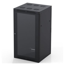 PENN Rack Tower 18U Black 600x600mm Glass FD Plain BD Cabinet