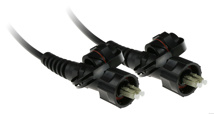 ACT 40 meter multimode 50/125 OM3 duplex fiber patch cable with IP67 LC connectors