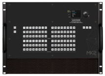 LIGHTWARE MX2-48x48-DH-24DPio-A-R: 24  DP 1.2 input, 24 HDMI 2.0 input and  24 DP 1.2 output, 24 HDMI 2.0 output Full 4K HDCP 2.2 standalone matrix with analog audio ports and redundant power supply. 4K@60Hz with RGB 4:4:4 colorspace, 18 Gbit/sec bandwidth.