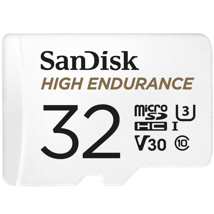 SANDISK microSDHC High Endurance Monitoring 32GB, Class 10, 100MB/s + SD Adapter