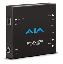 AJA ROVORX-HDMI HDBaseT to HDMI (w/PoH), also used for power/display/control of RovoCam