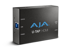 AJA U-TAP-HDMI HD/SD USB3.0 capture for Mac/windows/Linux HDMI, bus powered, no driver