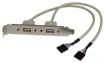 STARTECH 2 Port USB A Slot Plate Adapter