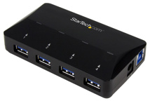 STARTECH 4-Port USB 3.0 Hub plus 2.4A Charge Port