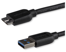 STARTECH 0.5m 20in Slim USB 3.0 Micro B Cable