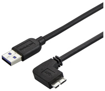 STARTECH 6ft Slim Right Angle Micro USB 3.0 Cable