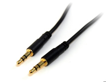 STARTECH 10 ft Slim 3.5mm Stereo Audio Cable M/M