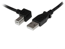 USBAB1ML STARTECH 1m USB 2.0 A to Left Angle B Cable M/M