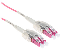 ACT 0.5 meter Multimode 50/125 OM4 Polarity Twist fiber cable with LC connectors