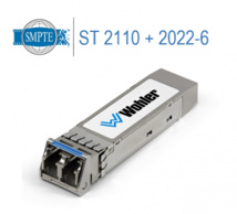 WOHLER SMPTE 2110 or 2022-6 receiver; Multi-Mode 850 NM, LC (fiber) Connectors;  SFP module with software activation key. Use MN-SET to configure SFP.