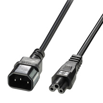 LI 30340 LINDY 1m C5 to C14 Mains Cable, lead free
