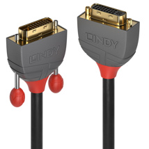 LINDY 1m DVI-D Dual Link Extension Cable, Anthra Line