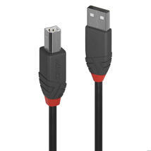 LINDY 5m USB 2.0 Type A to B Cable, Anthra Line