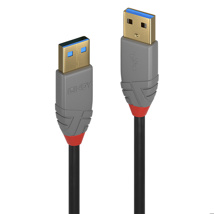 LINDY 1m USB 3.2 Type A Cable, 5Gbps, Anthra Line