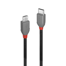 LINDY USB 2.0  Type C to Micro-B Cable, Anthra Line