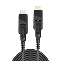 LINDY  Fibre Optic Hybrid Micro-HDMI 4K60 Cable with Detachable HDMI & DVI Connectors
