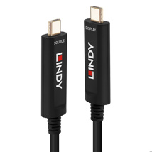 LINDY 30m Fibre Optic Hybrid USB Type C Cable, Audio / Video Only