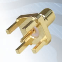 GIGATRONIX SMB Vertical PCB Mount Jack, Gold Plated