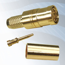 GIGATRONIX SMB Crimp Plug, Gold Plated, RG58, LBC195, URM43