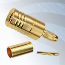 GIGATRONIX SMB Crimp Plug, Gold Plated, 75 ohms, Belden RG179DT, RG179