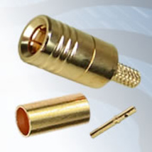 GIGATRONIX SMB Crimp Plug, Gold Plated, 75 ohms, RD179