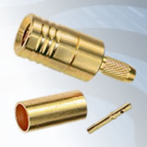 GIGATRONIX SMB Crimp Plug, Gold Plated, RD316
