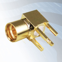 GIGATRONIX MMCX Right Angle PCB Mount Jack, Gold Plated