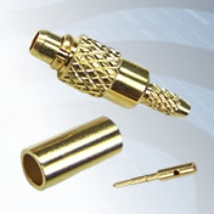 GIGATRONIX MMCX Crimp Plug, Gold Plated, RG178
