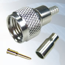 GIGATRONIX Mini UHF Crimp Plug, Nickel Plated, RG174, LBC100, RG316